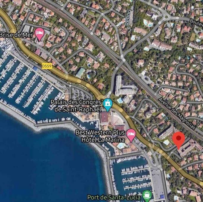 Chaleureux Appartement Face Au Port Sta Lucia, Tout A Pieds, Wifi Saint-Raphaël Kültér fotó